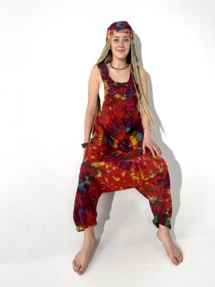 Kombinezonas – Batikinis, raudonas L / XL