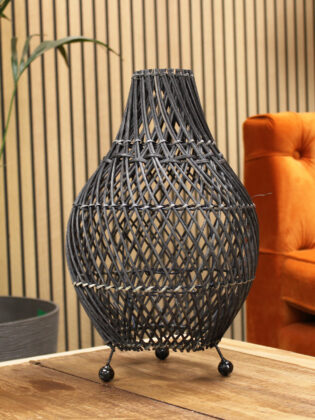 Ratano šviestuvas - Juodas