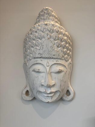 Dekoratyvinė BALI kaukė - Balta